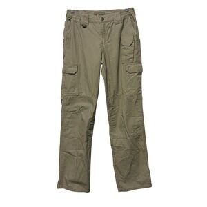 5.11 Tactical‎ Series Women 8 Long Tan Cotton Canvas Cargo Work Pants 64358